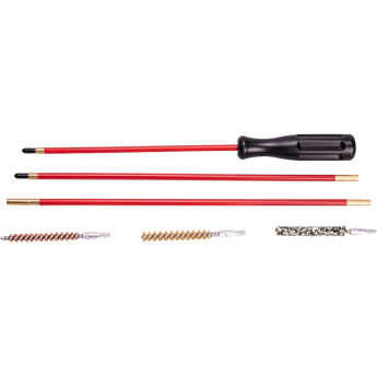 Набор для чистки ружей LUCKY VIEW калибр 5,6, 3 ерша, стальной шомпол 3-х секционный